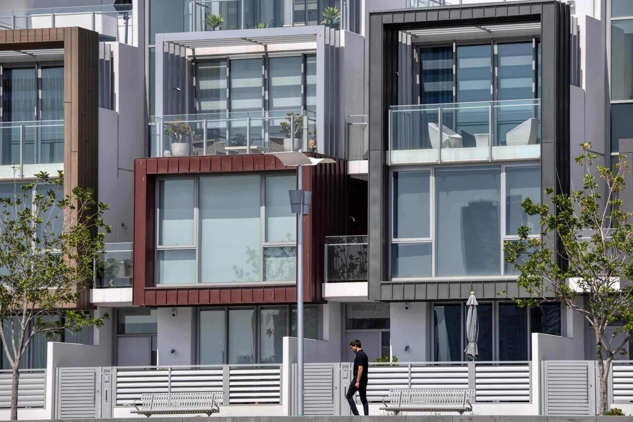 bairro de casas modernas quadradas