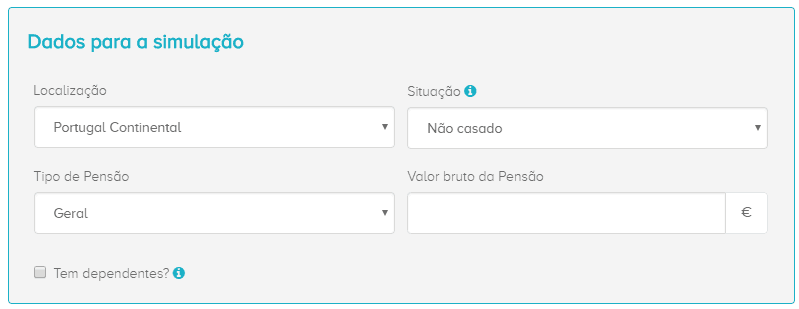 Calculadora Pensão Líquida