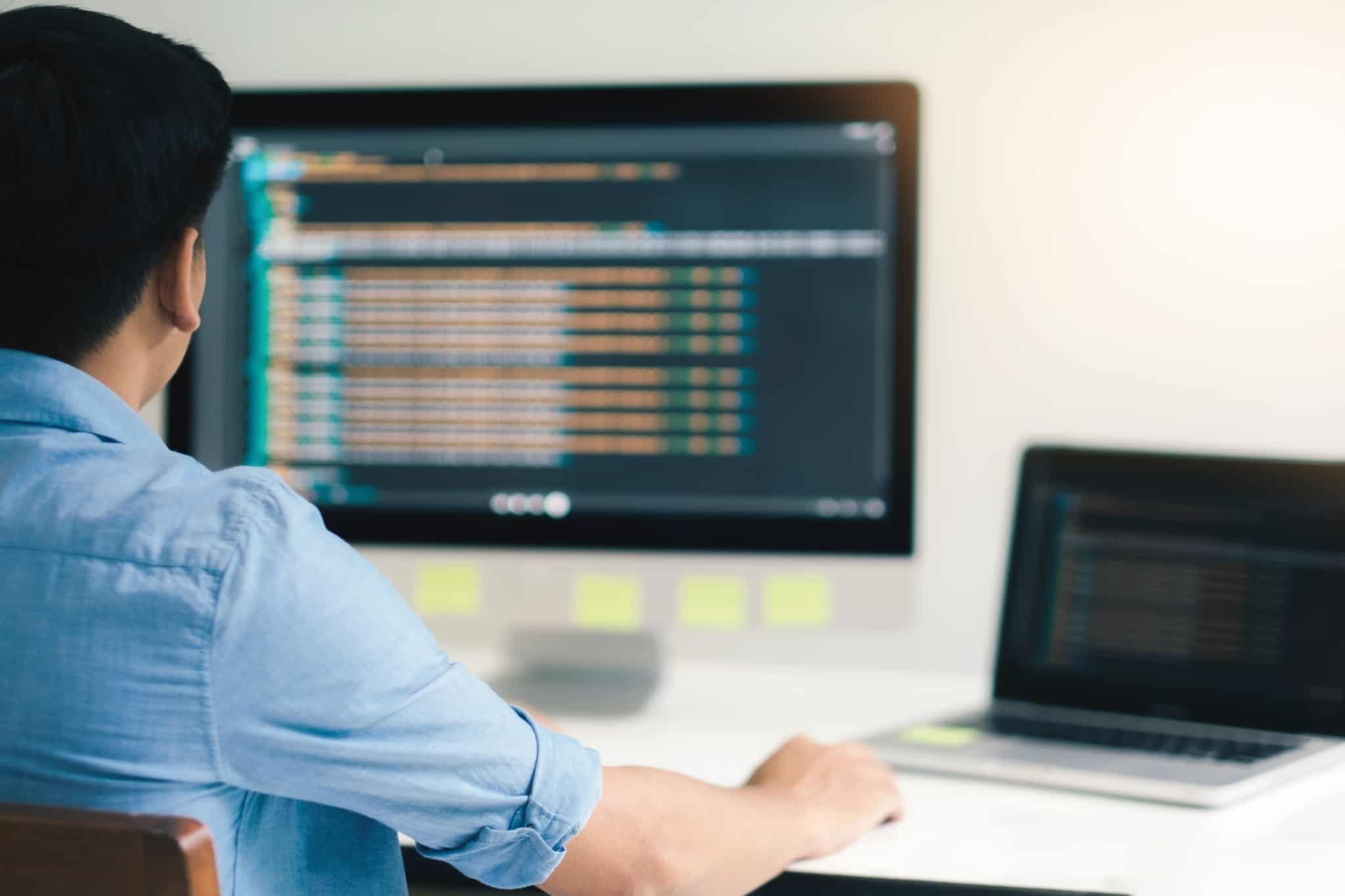 programador trabalha em software