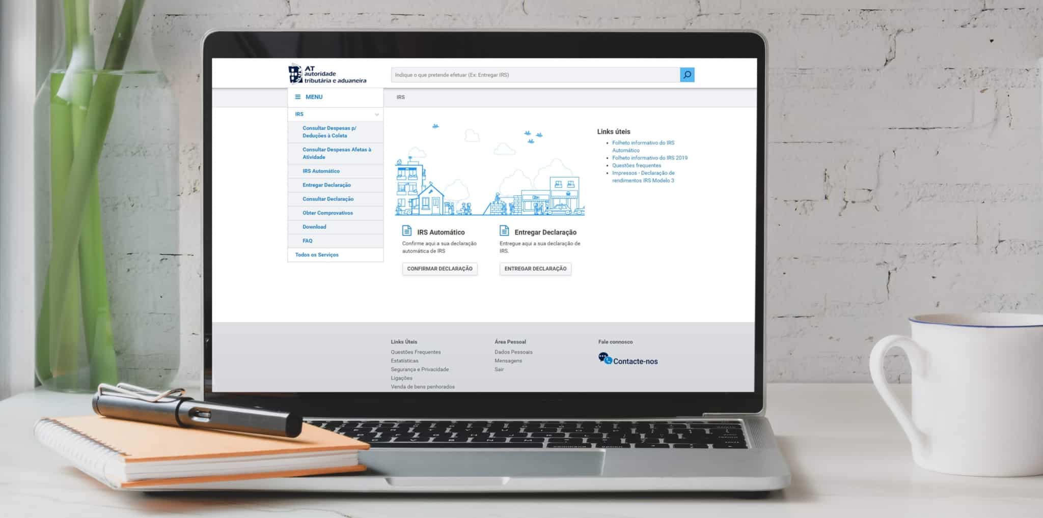 Website do portal das finanças