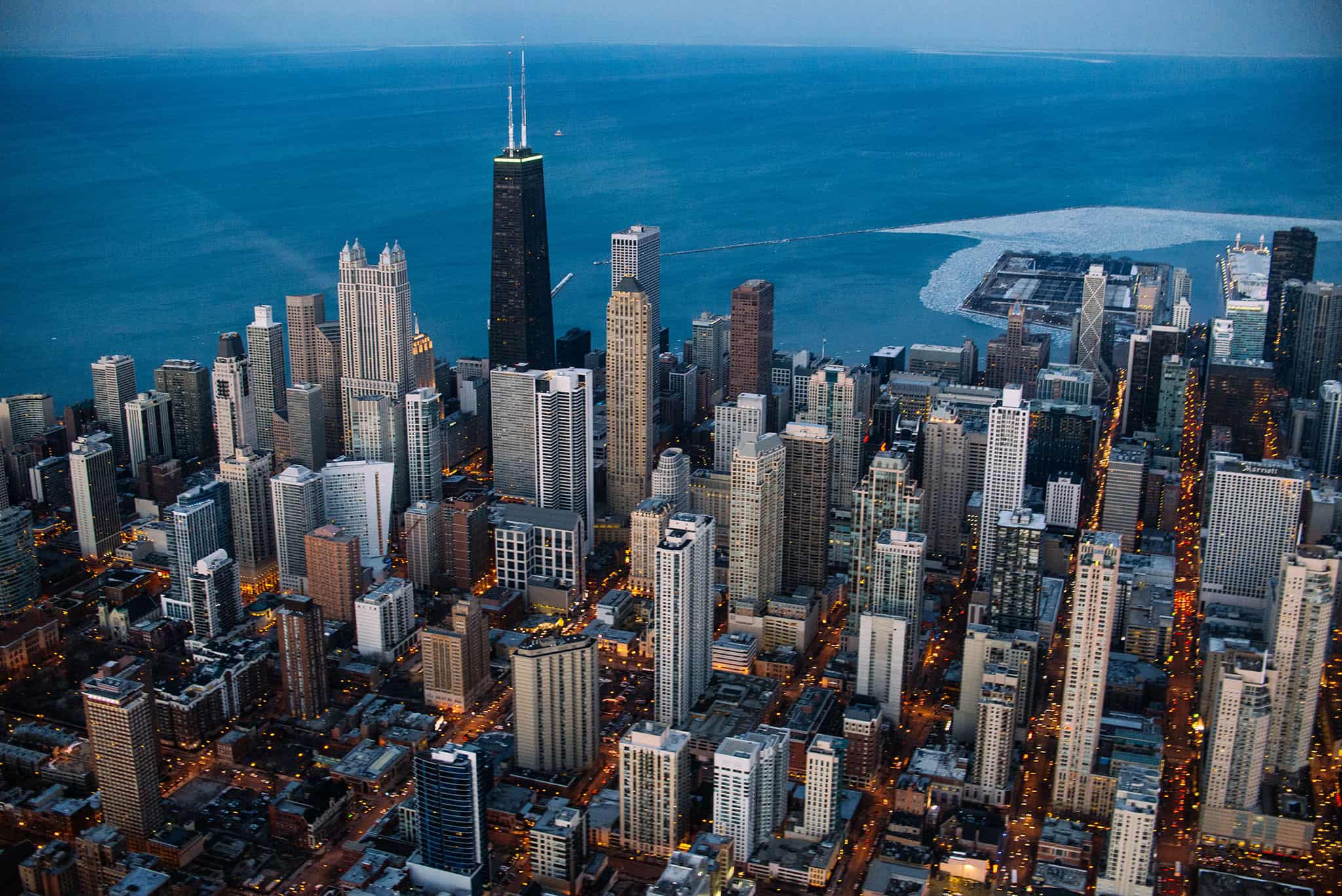 linha de arranha céus em chicago
