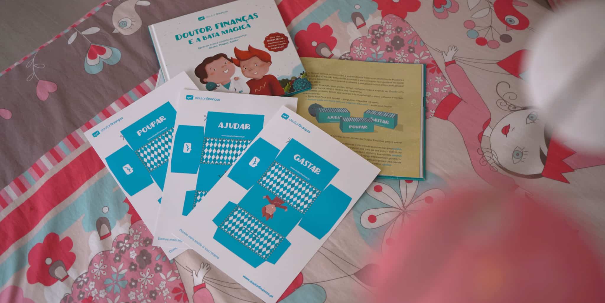 Livro Doutor Finanças e a Bata Mágica. Exercício dos mealheiros