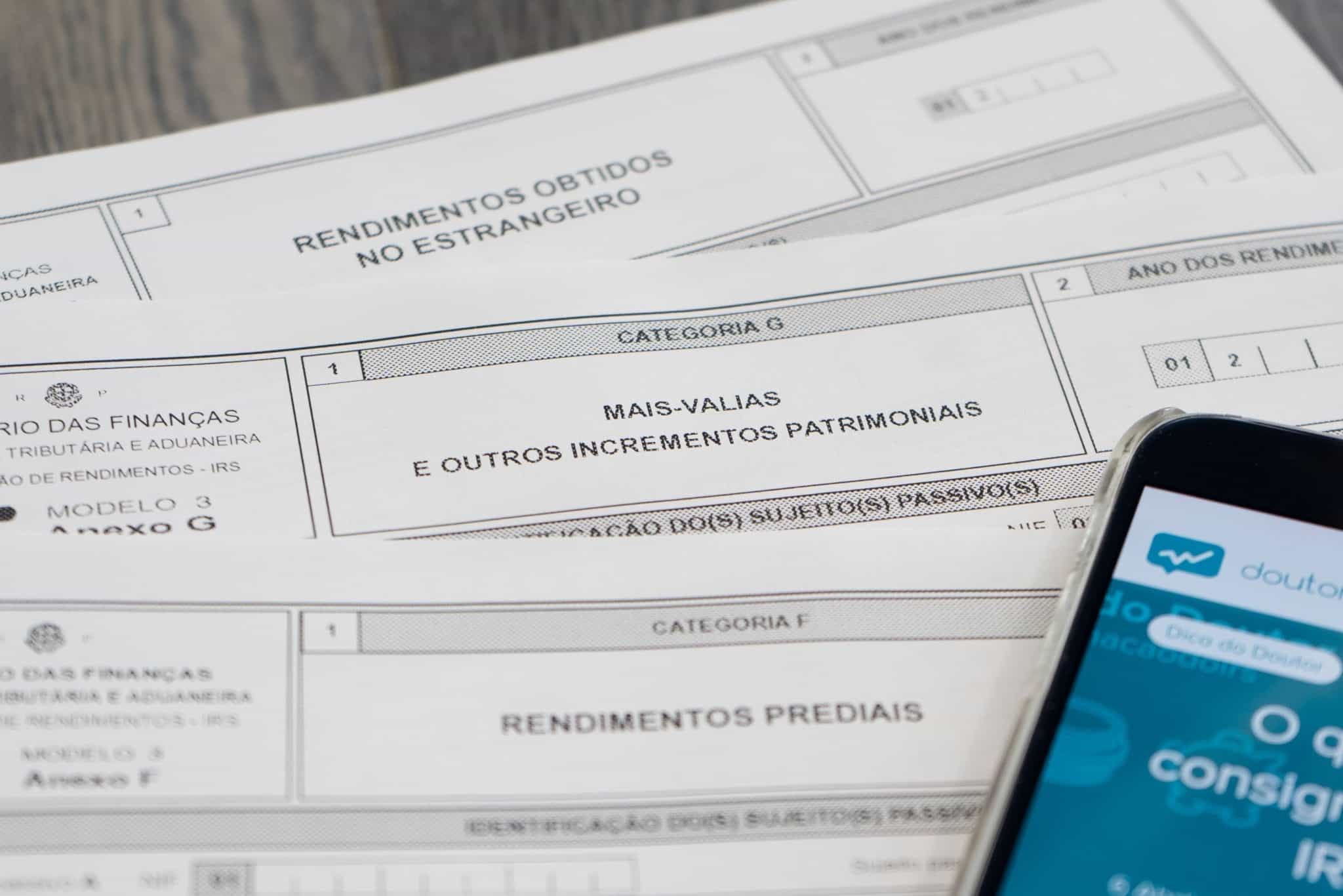 declaração do IRS - modelo 3