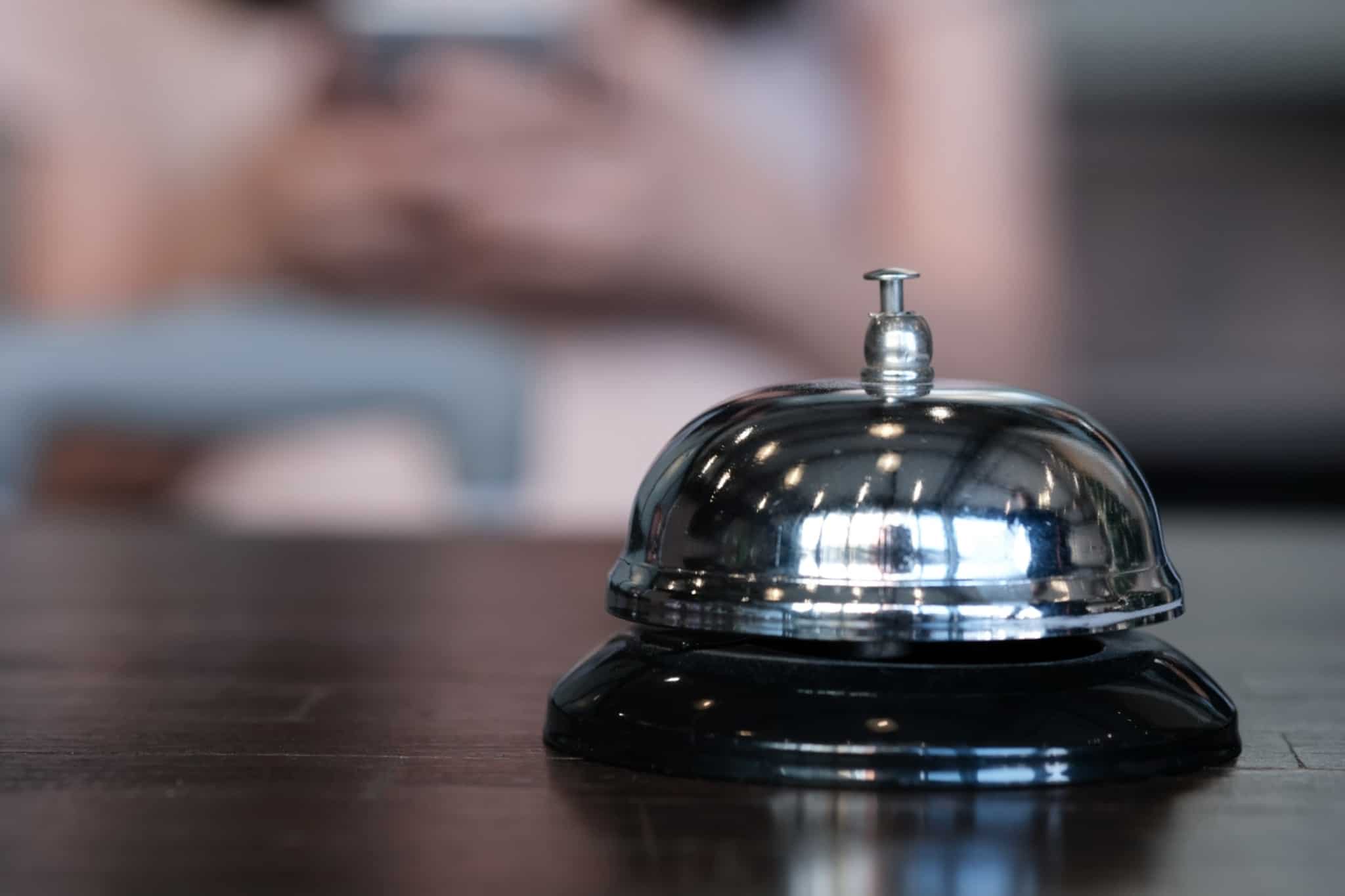 imagem de uma campainha de receção de hotel