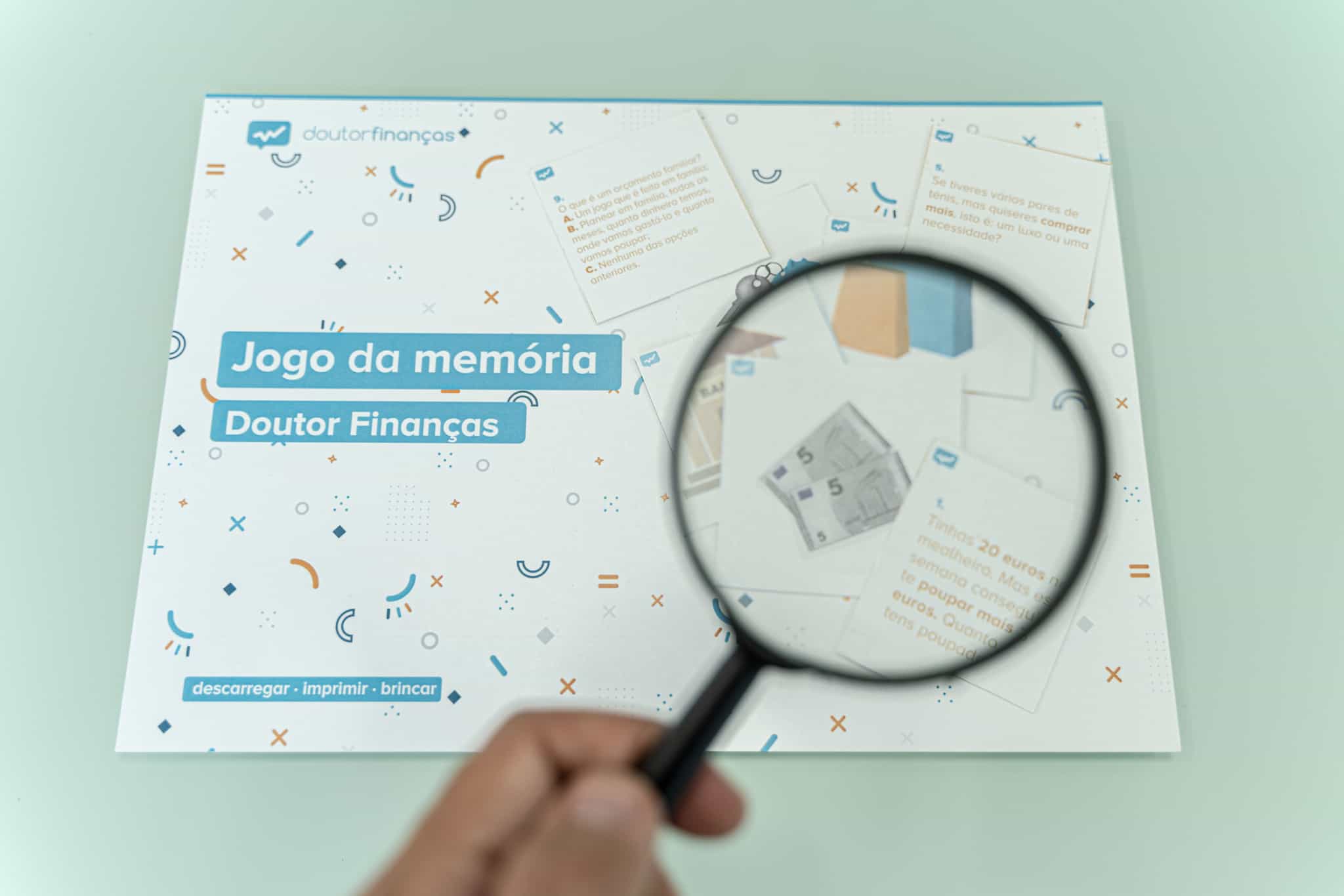 Imagem do jogo da memória do Doutor Finanças