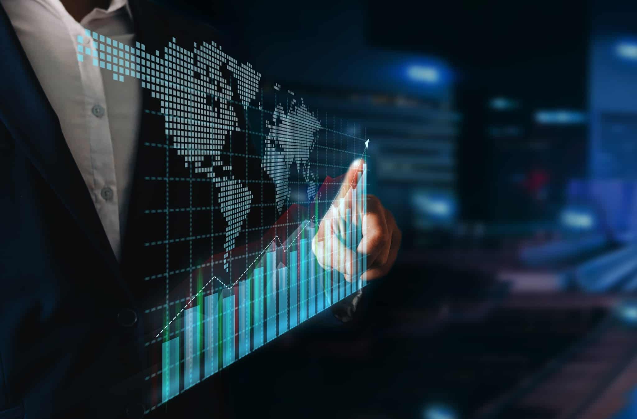 Imagem de um gráfico de barras ascendente numa alusão à subida das taxas de juro do BCE