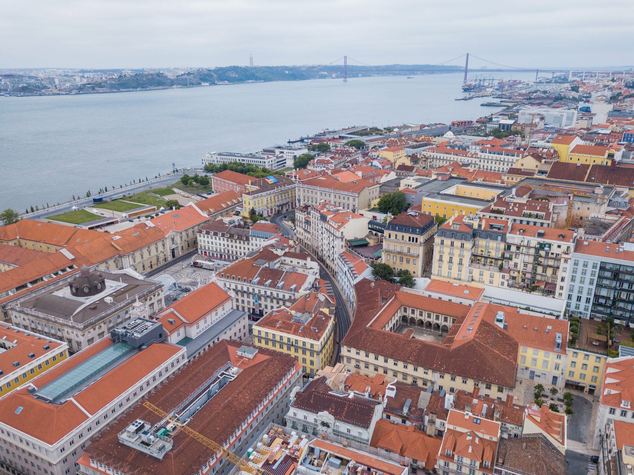 Vista aérea da cidade de Lisboa