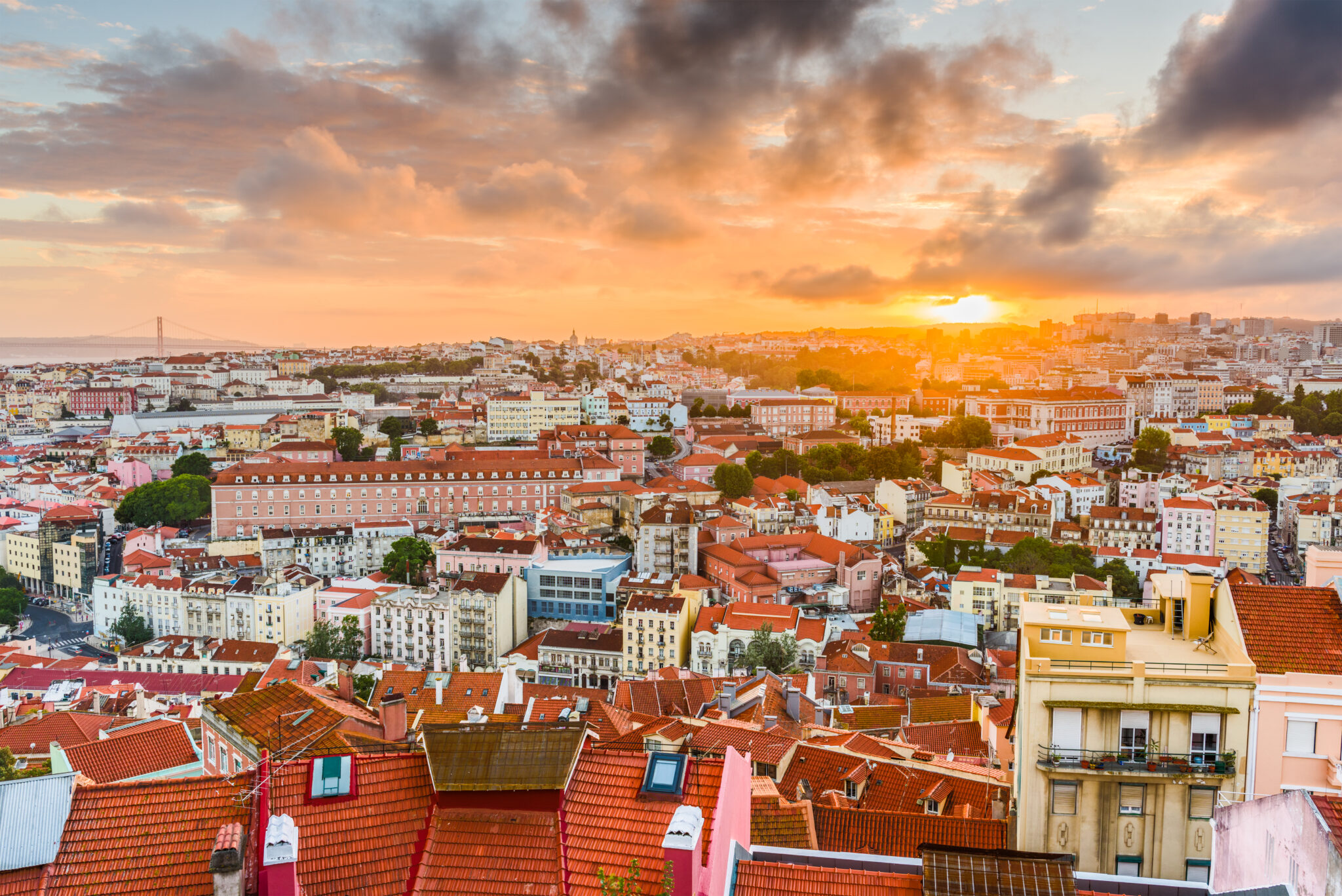 Vista aérea da cidade de Lisboa