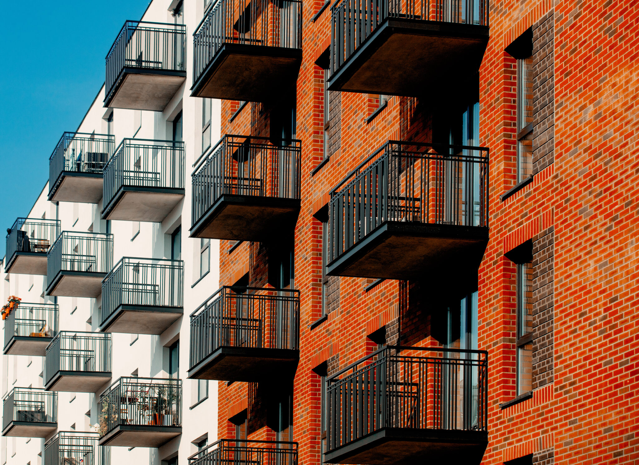 fachada de edifício de apartamentos