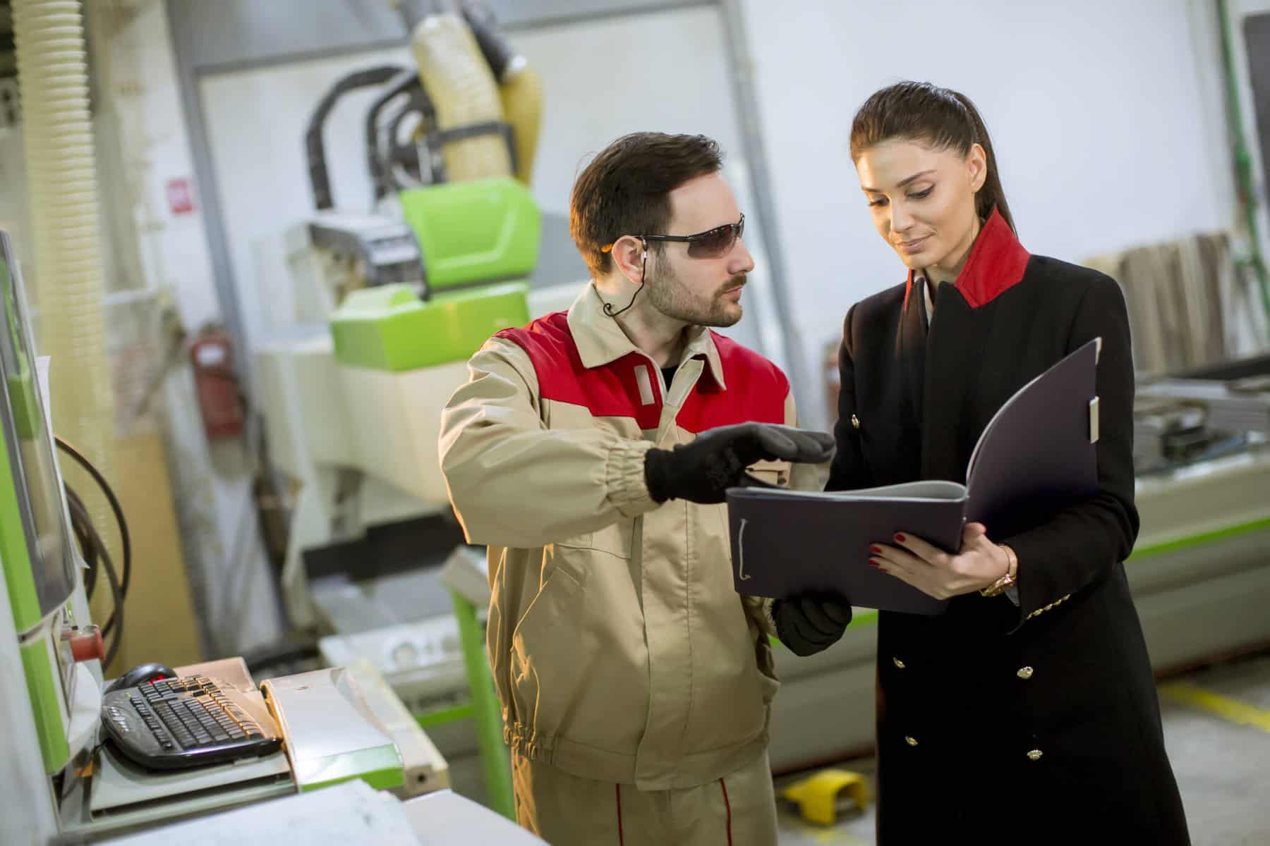Trabalhadores numa empresa